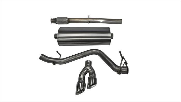 Corsa 14874 3" Sport Single Side Exit Catback Exhaust with 4.0" Polished Tips (2014-2019 Silverado / Sierra)