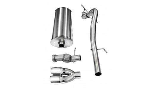 Corsa 14880 3" Single Rear Exit Sport Catback Exhaust with 4.0" Polished Tips (2011-2014 Yukon / Escalade)