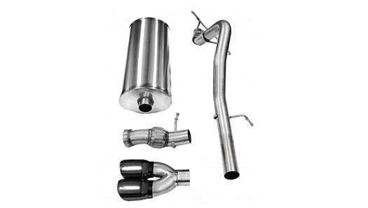 Corsa 14880BLK 3" Single Rear Exit Sport Catback Exhaust with 4.0" Black Tips (2011-2014 Yukon / Escalade)