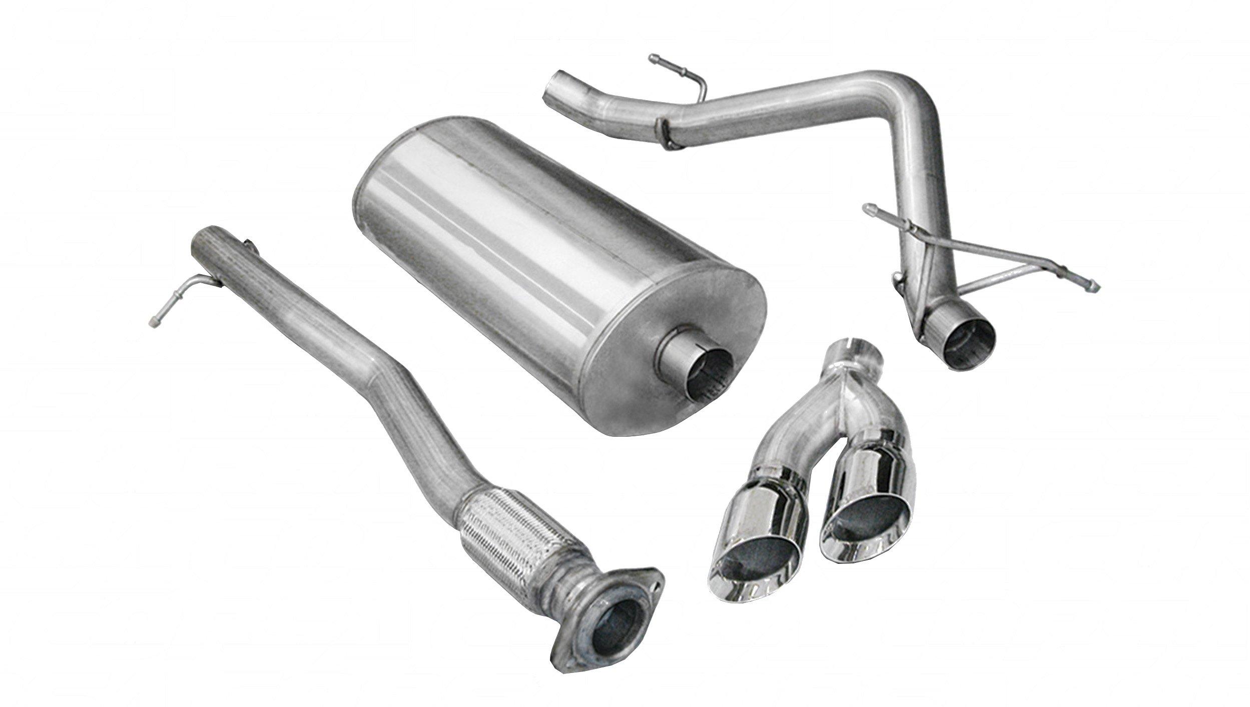 Corsa 14904 3" Single Side Exit Sport Catback Exhaust with 4.0" Polished Tips (2009 Silverado / Sierra 143.5" Wheelbase)