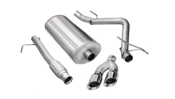 Corsa 14920 3" Single Side Exit Sport Catback Exhaust with 4.0" Polished Tips (119" Wheelbase 2009-2013 Silverado / Sierra)