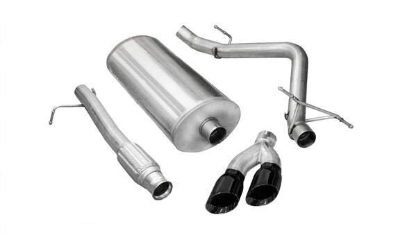 Corsa 14920BLK 3" Single Side Exit Sport Catback Exhaust with 4.0" Black Tips (119" Wheelbase 2009-2013 Silverado / Sierra)