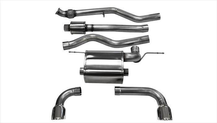 Corsa 14938 3" Dual Rear Exit Touring Catback Exhaust System with 3.5" Polished Tips (2012-2018 BMW 335i 3.0L F30 Sedan AWD)