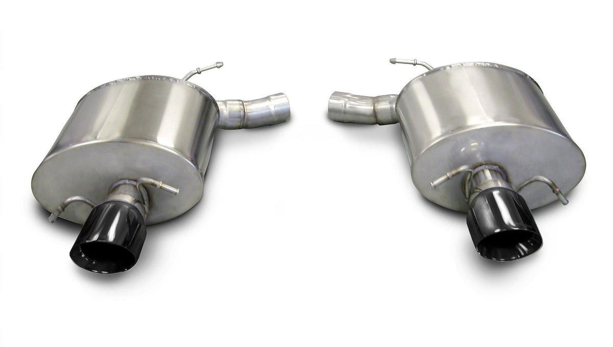 Corsa 14941BLK 2.5" Dual Rear Exit Sport Axleback Exhaust System with 4" Black Tips (2009-2014 Cadillac CTS-V 6.2L Sedan)