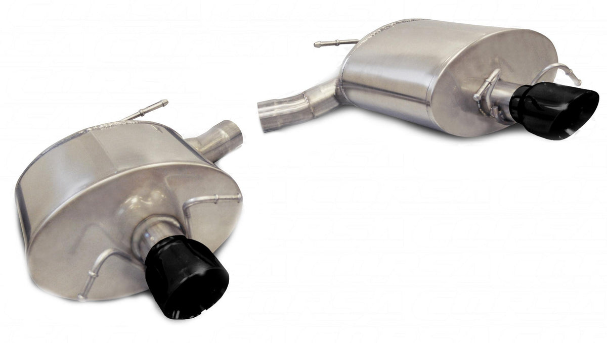 Corsa 14948BLK 2.5" Dual Rear Exit Sport Axleback Exhaust System with 3.5" Black Tips (2011-2014 Cadillac CTS-V Wagon)