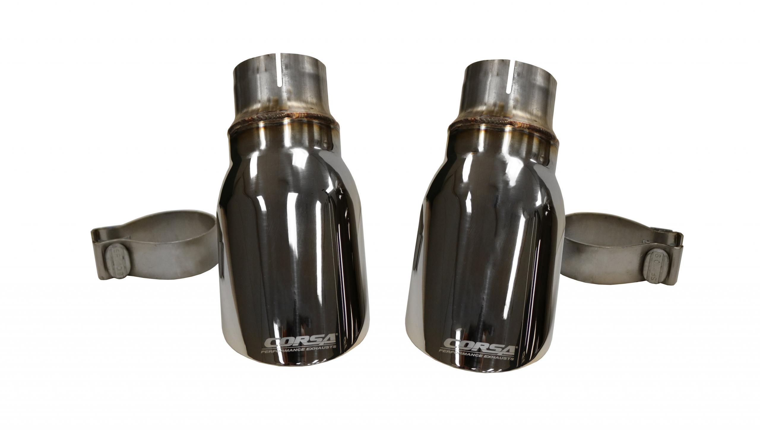 Corsa 14977 4.0" Polished Pro-Series Tip Kit (2015-2016 Charger R/T)
