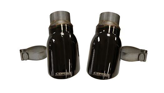 Corsa 14977BLK 4.0" Black Pro-Series Tip Kit (2015-2016 Charger R/T)