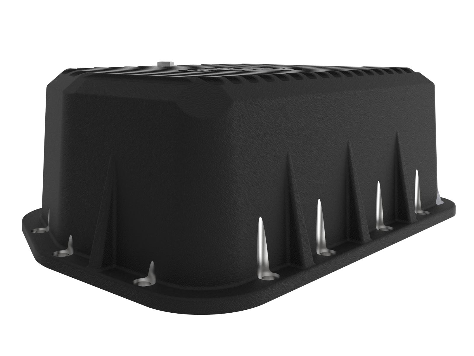 aFe POWER Transmission Pan Black w/ Machined Fins - 46-70052