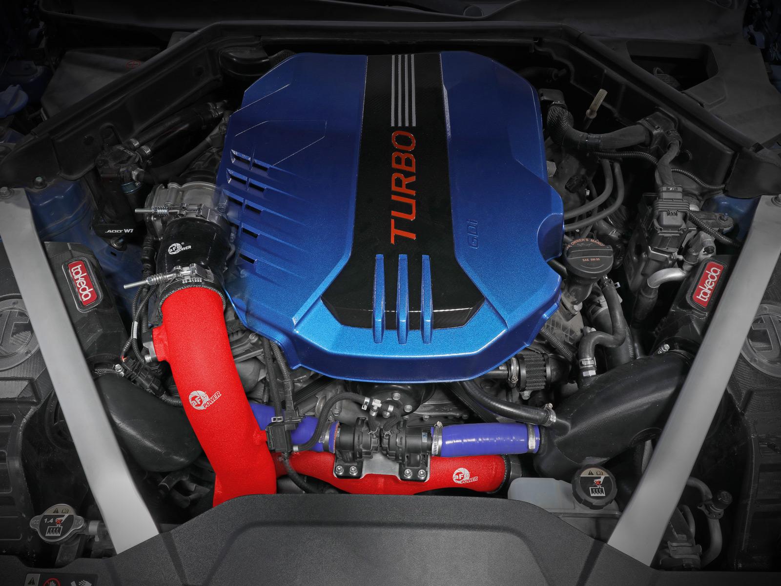 AFE BladeRunner 3 IN Aluminum Cold Charge Pipe Red Kia Stinger 18-22 V6-3.3L (tt) - 46-20509-R