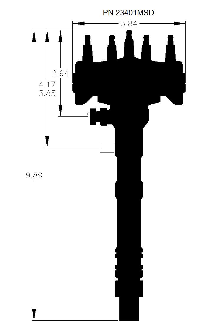 Chevy Crank Trigger Distributor with adjustable Cam Sync Pick-up.  - 23401MSD