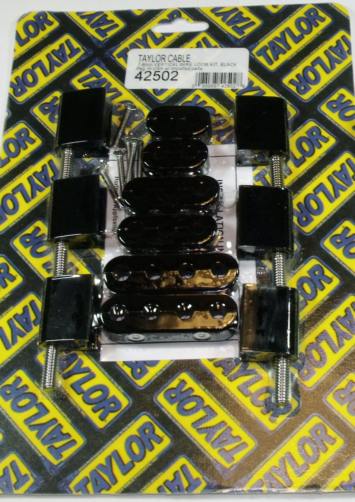 TAYLOR CABLE 7-8mm Vertical Wire Loom Kit black - 42502