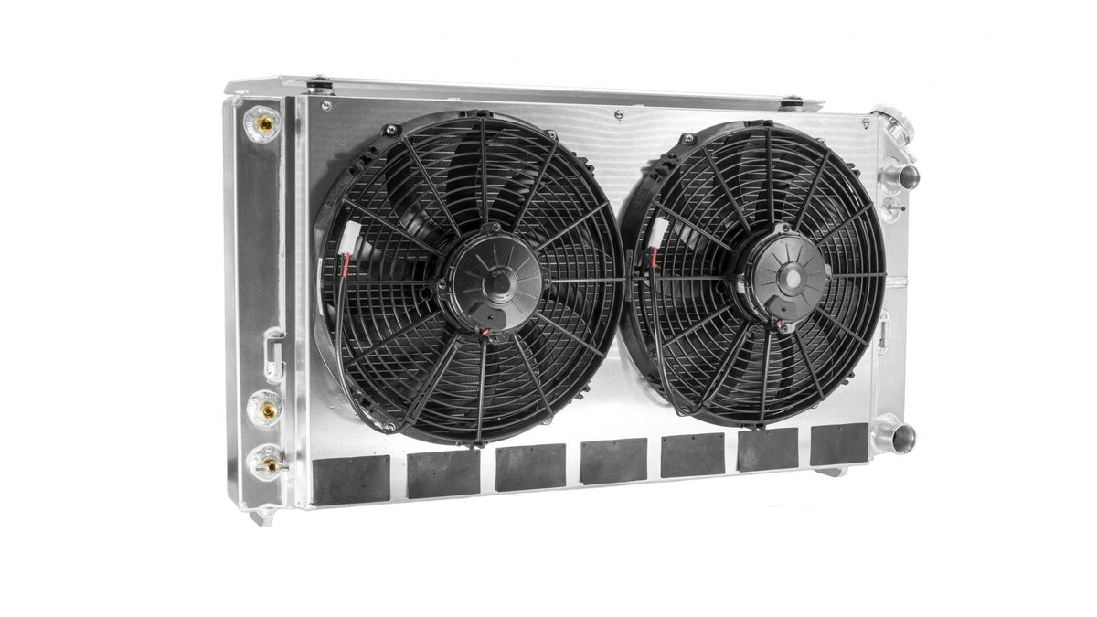 PWR Chevrolet Chevelle 68-72 LS Double Pass Radiator Module w/ TOC and Dual 13 Inch Fans PWR Racing - 15-10221