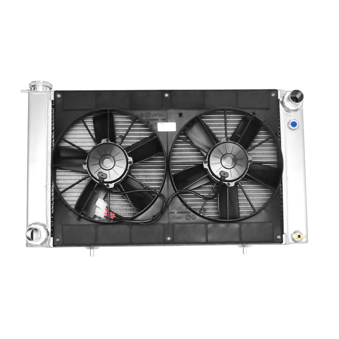 PWR Mustang 67-70 Extruded Tube Crossflow Radiator Module w/TOC SBF/BBF PWR Racing - 15-10551