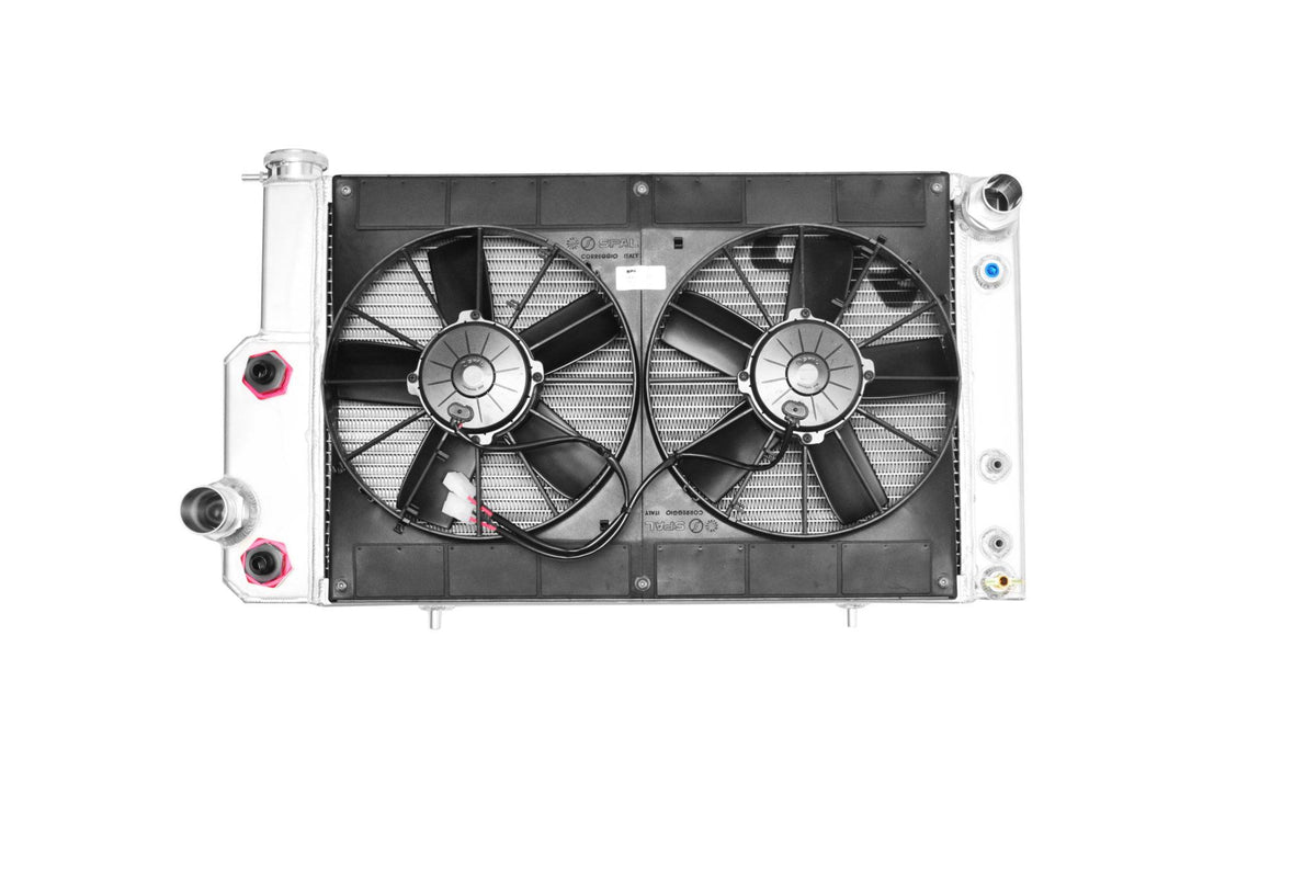 PWR Ford Mustang 67-70 Extruded Tube Crossflow Radiator Module w/EOC and PSC SBF/BBF PWR Racing - 15-10554