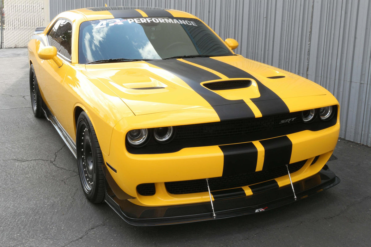 APR Carbon Fiber Wind Splitter With Rods (2015-up Challenger Hellcat) - CW-723505