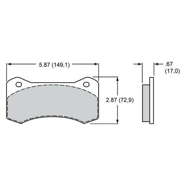 Wilwood Pad Set BP-30 6617 AERO .670in Thick - 150-14779K