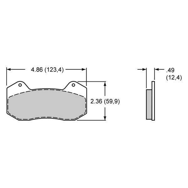 Wilwood Pad Set BP-30 6712 DP6 .49in Thick - 150-14780K