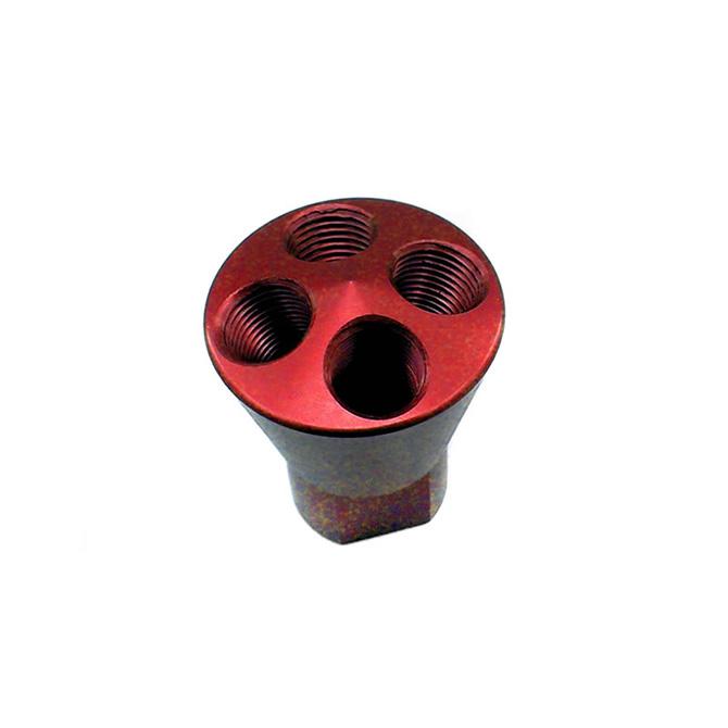 Nitrous Express 4 PORT SHOWERHEAD DIST BLOCK (RED) - 15011