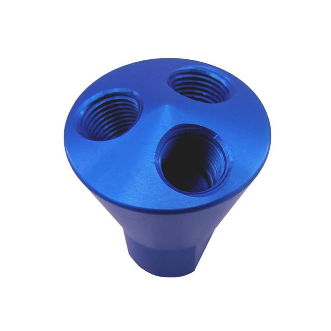 Nitrous Express 3 PORT SHOWERHEAD DIST BLOCK (BLUE) - 15014