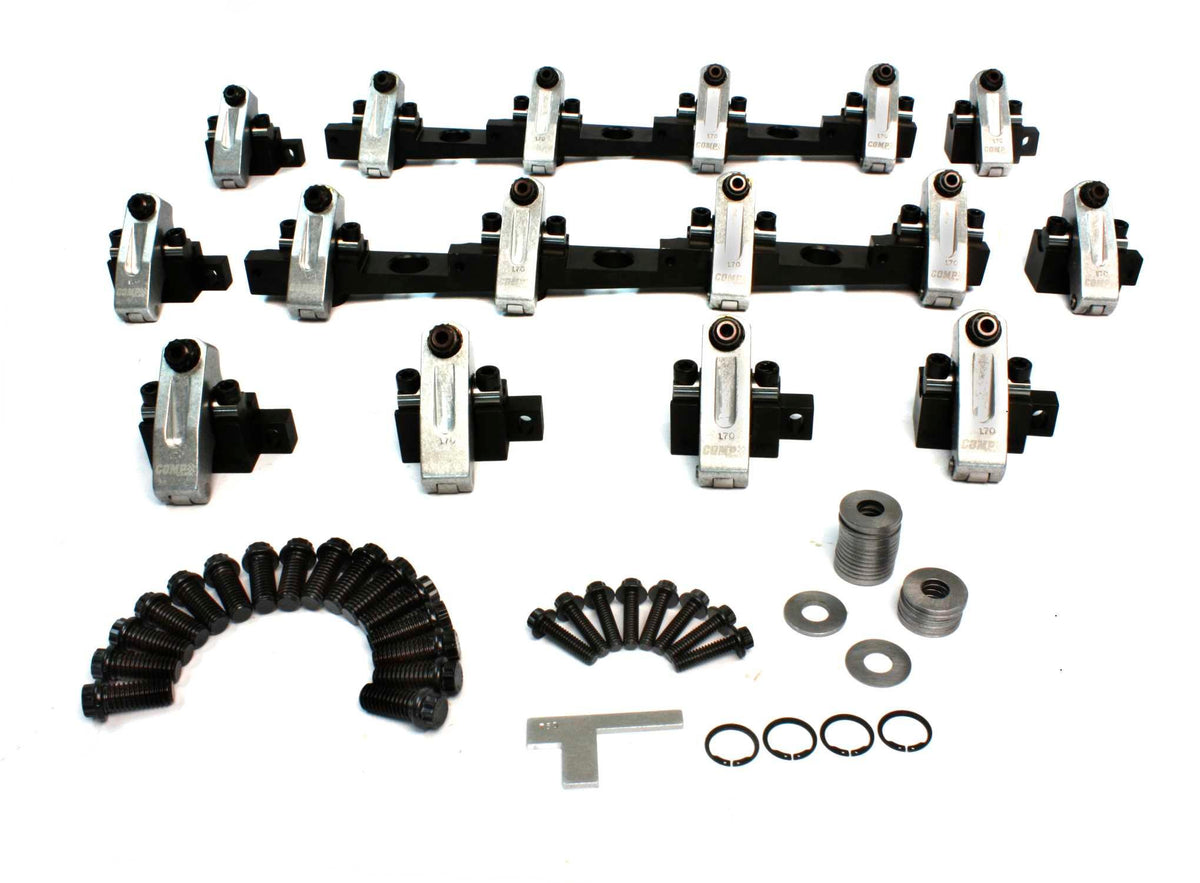 Comp Cams Shaft-Mount Aluminum 1.7 Ratio Rocker Kit For Bbc W/ 18 Degree Brodix Big Duke - 1513CPG