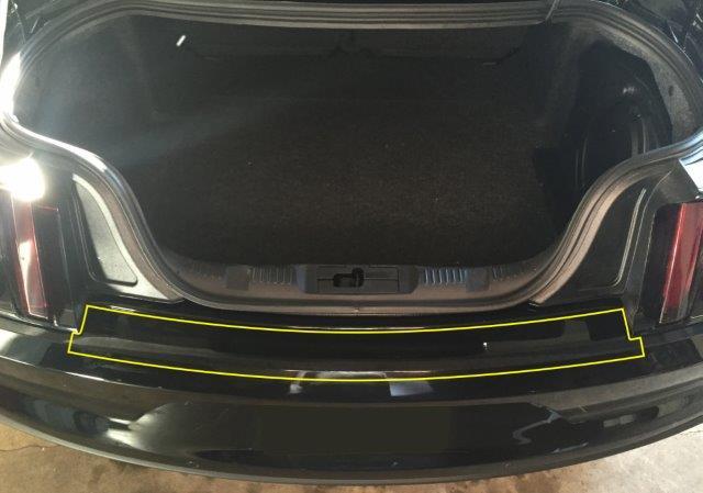 Anchor Room Paint Protection - Color Matched Trunk/Top Bumper Protection (2015-2023 Mustang) - Deep Impact Blue  - 15FM_PP_T_DIB