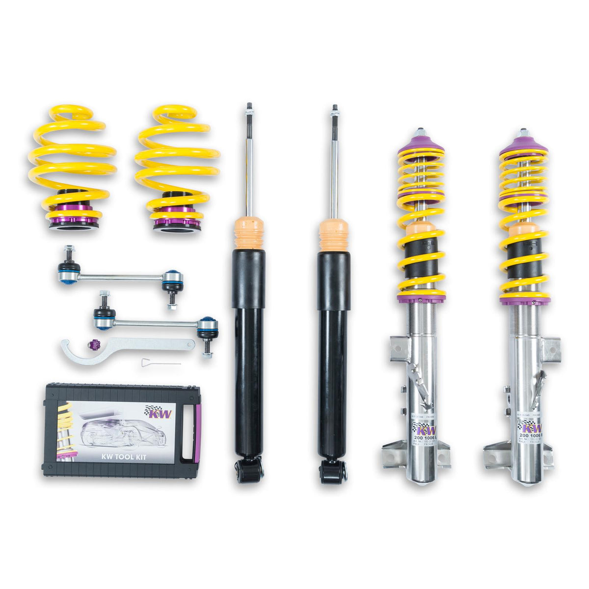 KW V2 Adjustable Coilover Kit (95-99 M3 E36 (M3B, M3/B) Coupe, Convertible, Sedan) - 15220012