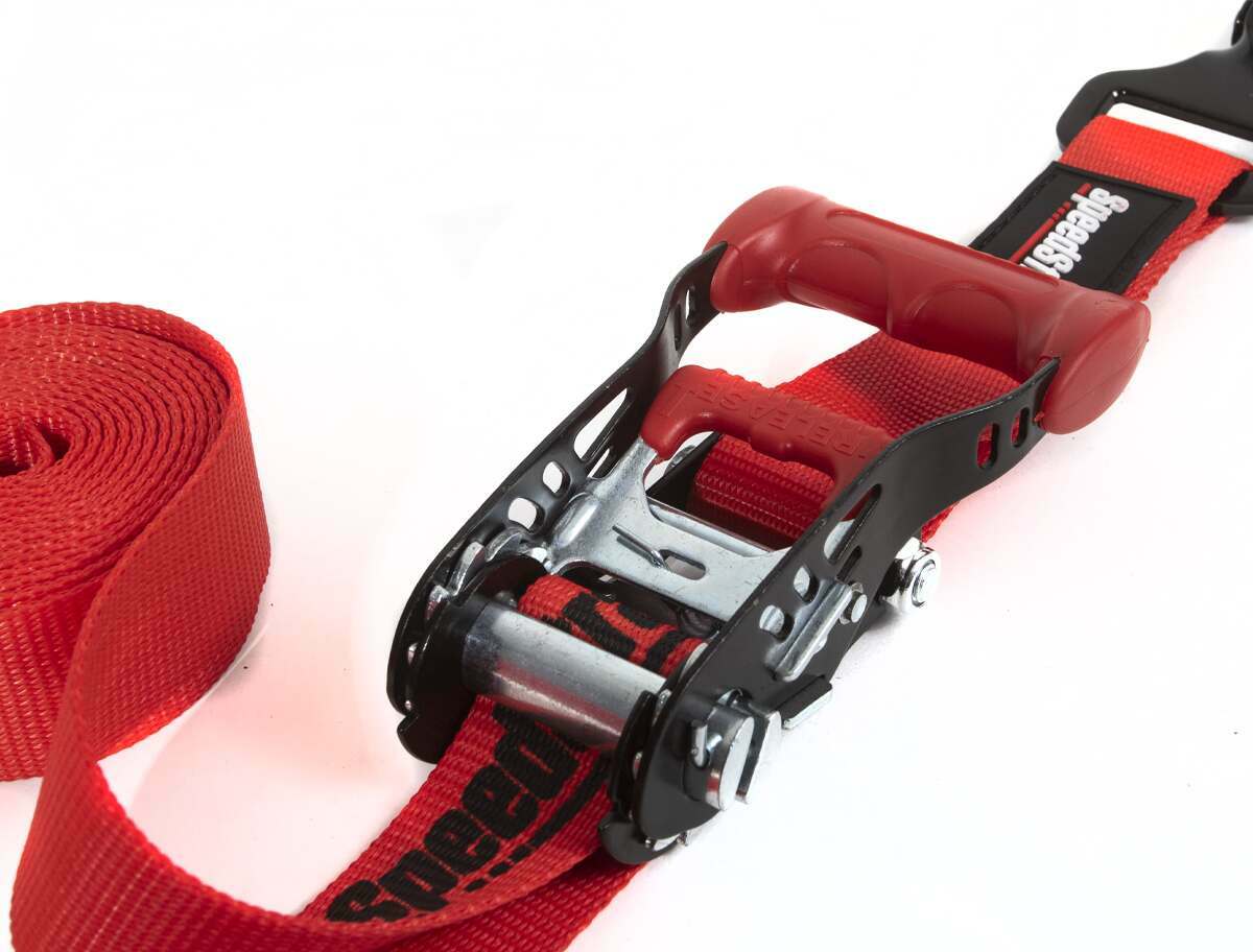 SpeedStrap 1.5 Inch x 10' Ratchet Tie-Down w/ Soft-Tie 2 Pack Red - 15223-2
