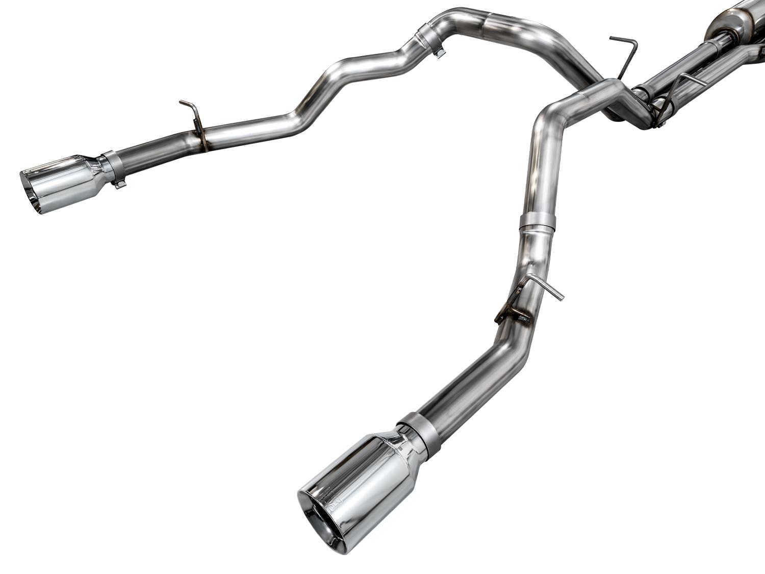 AWE 0FG Catback Exhaust Standard & High Output - Chrome Silver Tips (2025+ RAM 1500 3.0TT) - 3015-38246