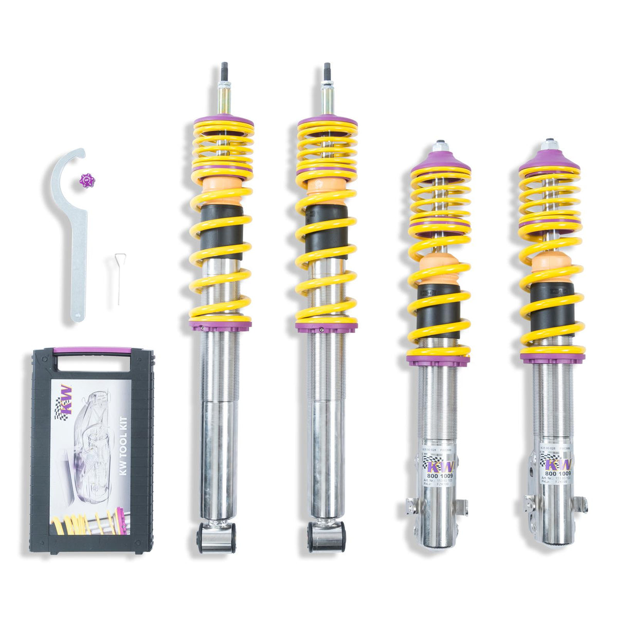 KW V2 Adjustable Coilover Kit (88-96 Corrado (53i) 16V, G60, VR6) - 15280005