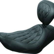 Mustang 11-17 Yamaha Stryker Standard Touring 2PC Seat w/Driver Backrest - Black