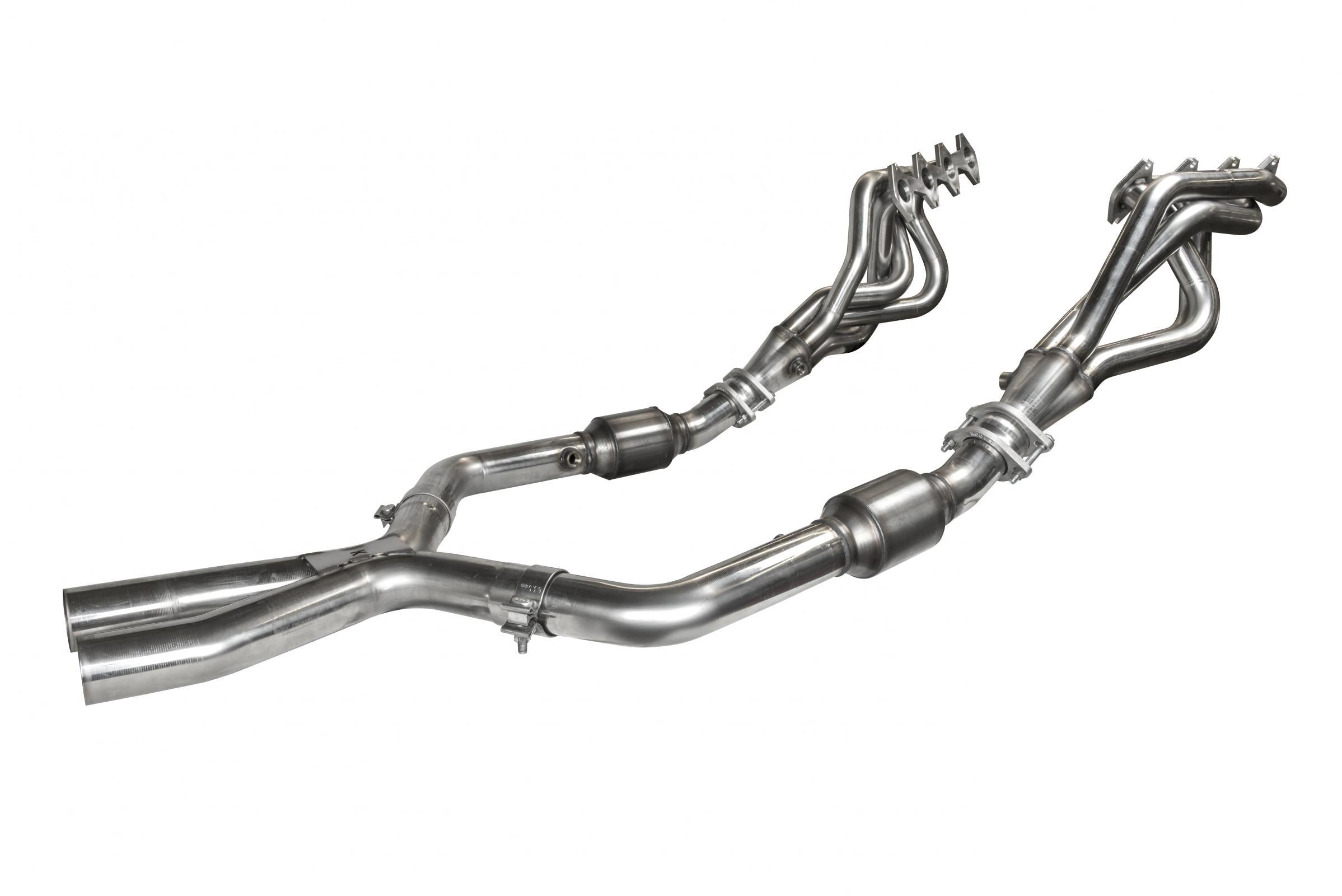 KOOKS 2005-2010 Mustang GT 4.6L 3V Manual 1 5/8 x 2 1/2 Inch Stainless Steel Long Tube Headers & 2 1/2 x 2 1/2 Inch OEM Catted Stainless Steel X-Pipe (2005-2010 Mustang GT) - 1131H020