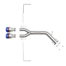 AFE Takeda 3 IN to 2-1/2 IN 304 Stainless Steel Axle-Back Exhaust w/ Blue Flame Tip (Hyundai Veloster 19-20 L4-1.6L (t)) - 49-37012-L