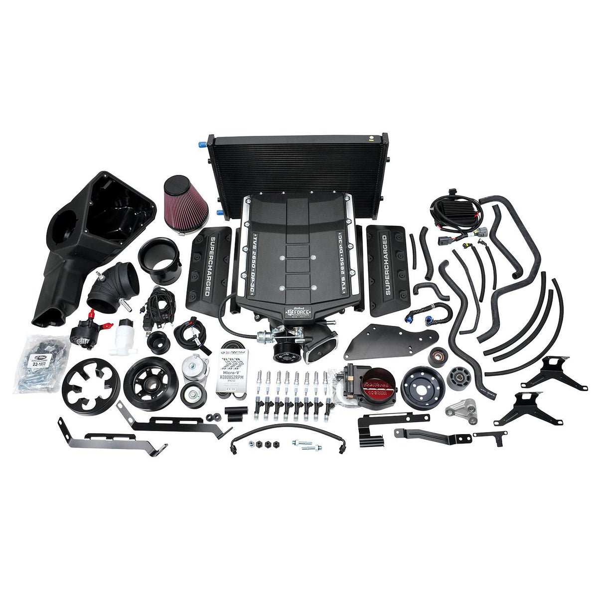 Edelbrock 153880 E-Force Stage II Supercharger Kit NO TUNE (2018-19 Ford Mustang GT 5.0L)