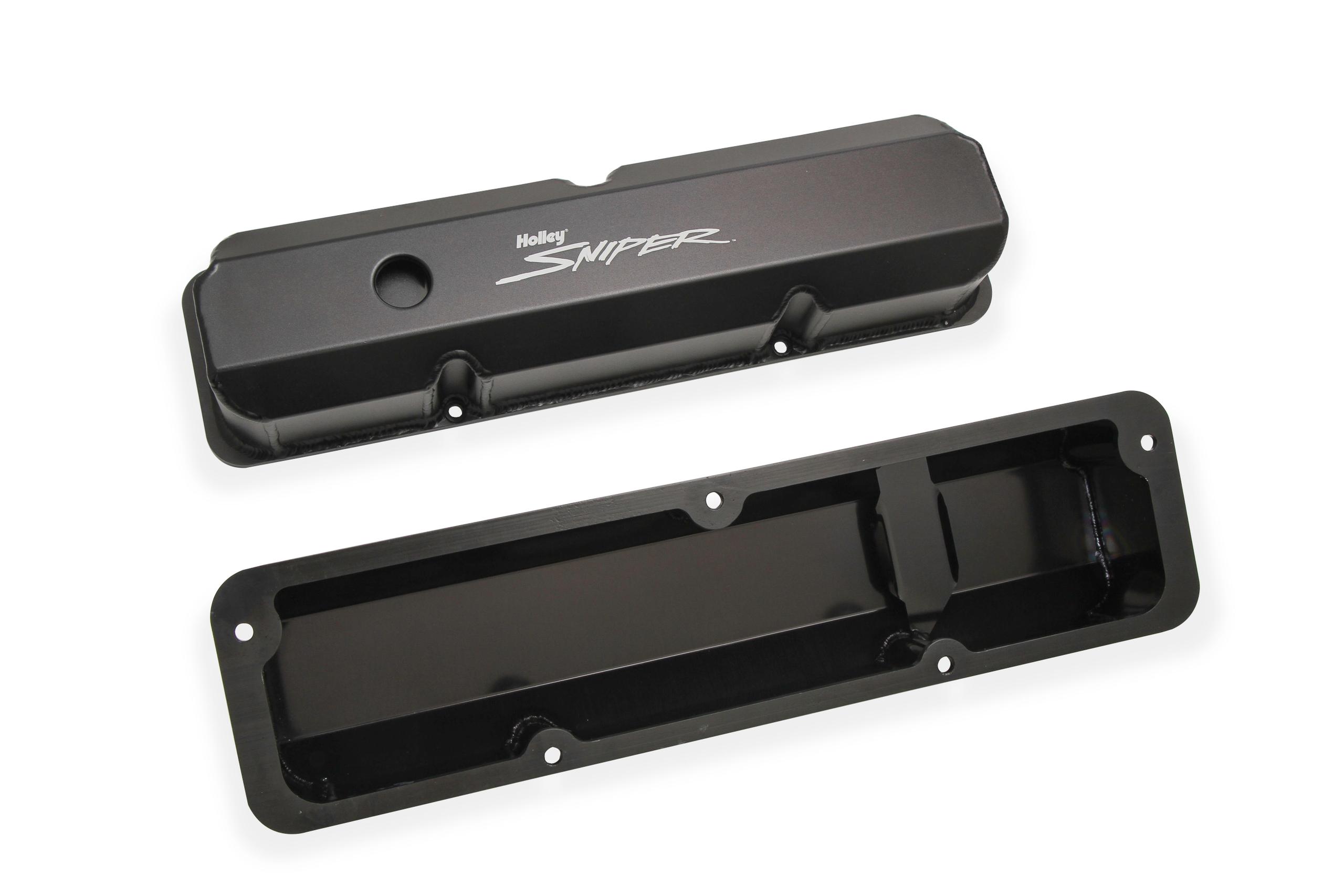 Holley Aluminum Valve Cover Set (1958-1976 F-350, Galaxie 500, GT40, 300, Custom, F-100, F-250, F-150, Custom 500, Del Rio Wagon, Fairlane, Galaxie, LTD, F-500, Club, Country Sedan, Country Squire, Courier Sedan Delivery, Custom 300, Mustang, Ranch Wagon,