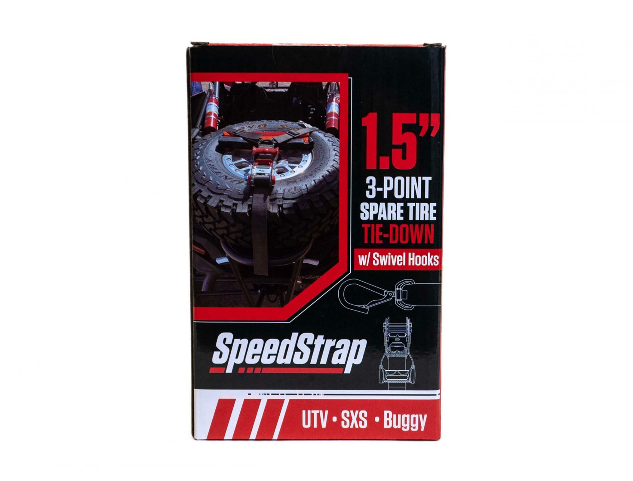 SpeedStrap 1.5 Inch 3-Point Spare Tire Tie-Down with Swivel Hooks - 15500