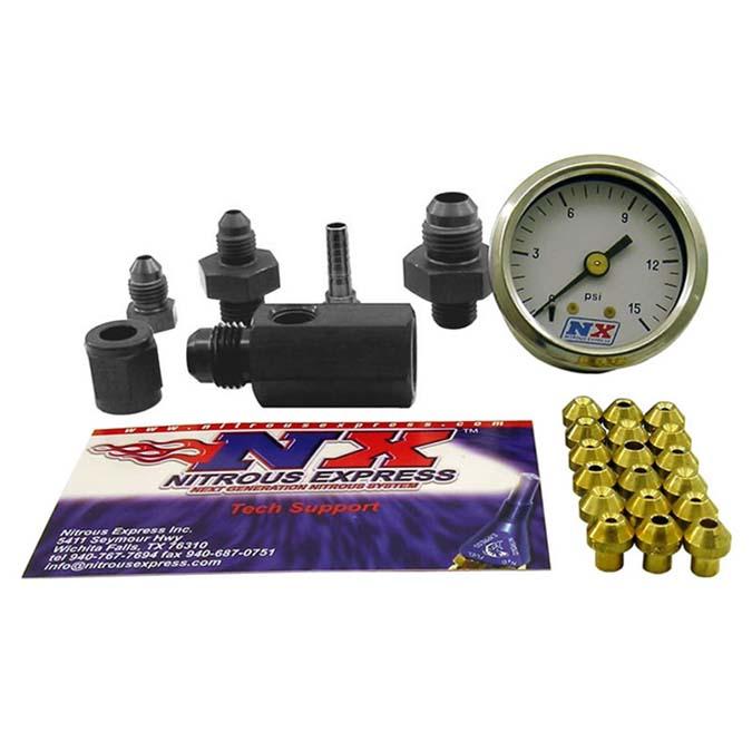 Nitrous Express MASTER FLO-CHECK (CHECKS FLOWING FUEL PRESSURES, GAUGE INCL) - 15519