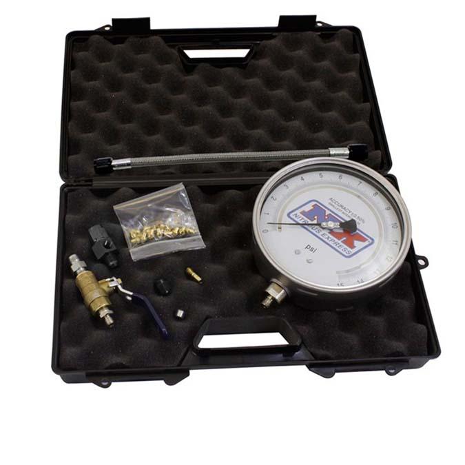 Nitrous Express MASTER FLO-CHECK PRO (6  CERTIFIED GAUGE & MOLDED CASE) - 15529