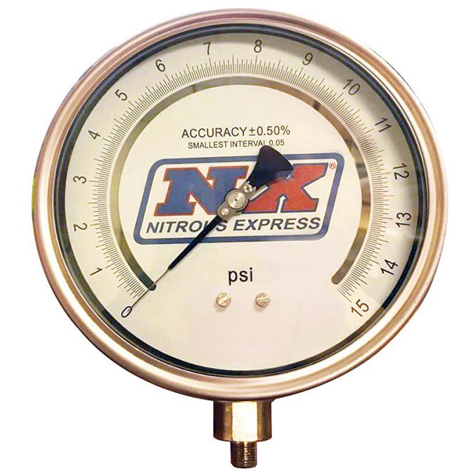 Nitrous Express 6  CERTIFIED PRESSURE GAUGE ONLY (GAUGE FROM P/N 15529) - 15530