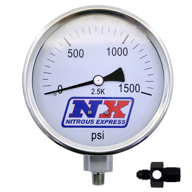 Nitrous Express Nitrous Pressure Gauge 4 Inch-High Accuracy 6An - 15542