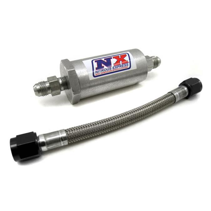 Nitrous Express 6AN  PURE-FLO  N20 FILTER & 7  STAINLESS HOSE (LIFETIME CLEANABLE) - 15610