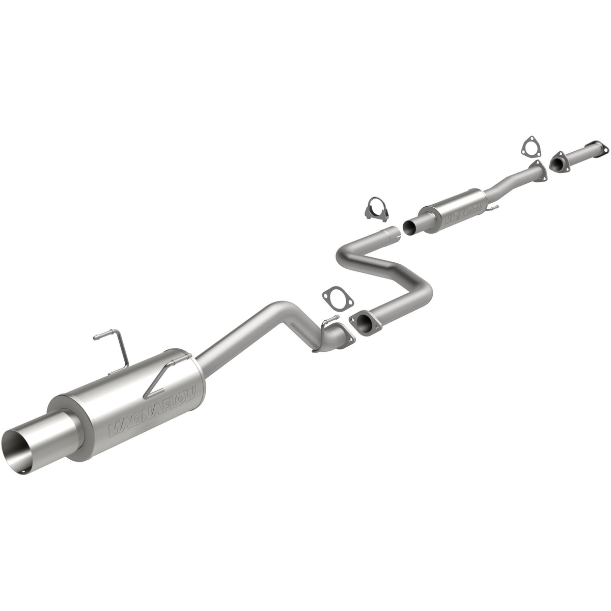 Magnaflow Street Series Stainless Cat-Back System (1992-2000 Civic) - 15646