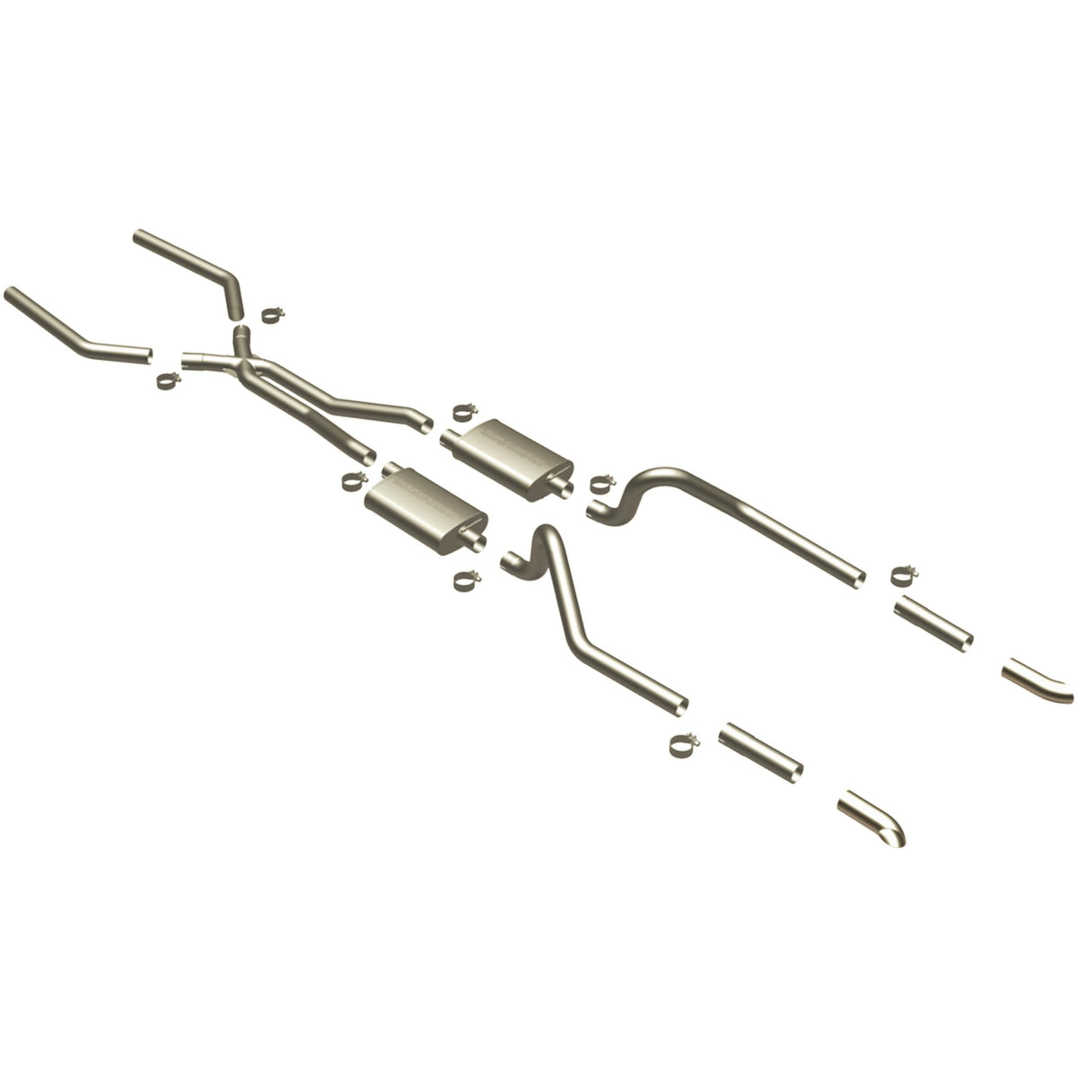 Magnaflow Street Series Stainless Crossmember-Back System (1967-1970 Mustang) - 15816