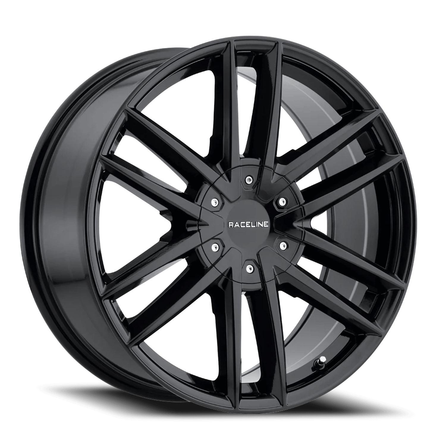Raceline Wheels Aluminum Wheels 22x9.5 Impulse 158B Gloss Black Split Spoke 35 Offset 6 on 139.7/6 on 135 Bolt Pattern 106.1 Bore Raceline - 158B-229566+35