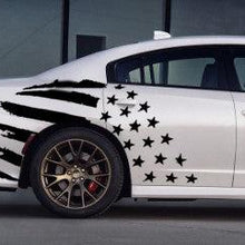 Anchor Room Stars & Bars Body Graphics - Silver , Driver Side(2015-2023 Charger) - S&B_DS_S