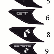 Anchor Room Printed Headlight Amber Corner Blackout - Design 5 (2015-2017Mustang & 2016-2020 GT350 & 2020-2023 GT500)) - 15FM_HAC_M_5