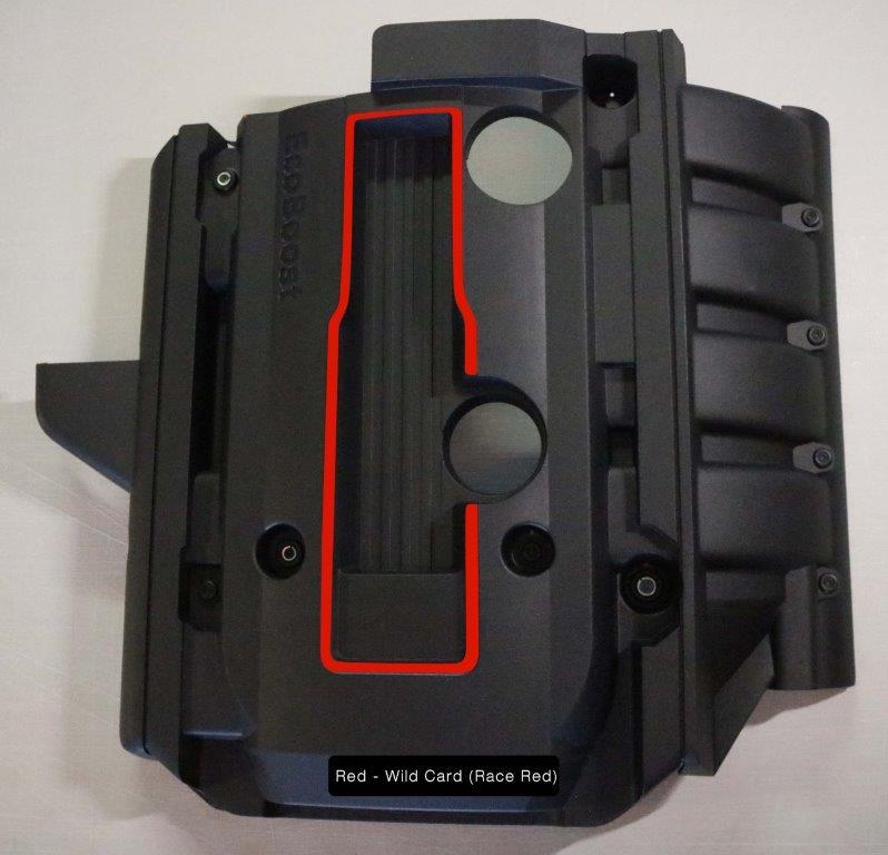 Anchor Room EcoBoost Engine Cover Accents (2015-2023 Mustang) - Gloss Black - 15FM_EICA_G