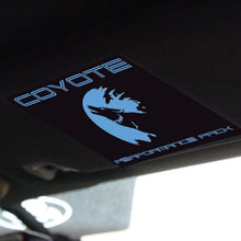 Anchor Room Visor Covers - Coyote Performance Package - Wild Card Red (Race Red) Text (2015-2026 Mustang) - 15FM_VCM_S7_R