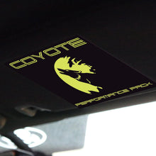 Anchor Room Visor Covers - Coyote Performance Package - Wild Card Red (Race Red) Text (2015-2026 Mustang) - 15FM_VCM_S7_R