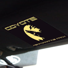 Anchor Room Visor Covers - Coyote Performance Package - Wild Card Red (Race Red) Text (2015-2026 Mustang) - 15FM_VCM_S7_R