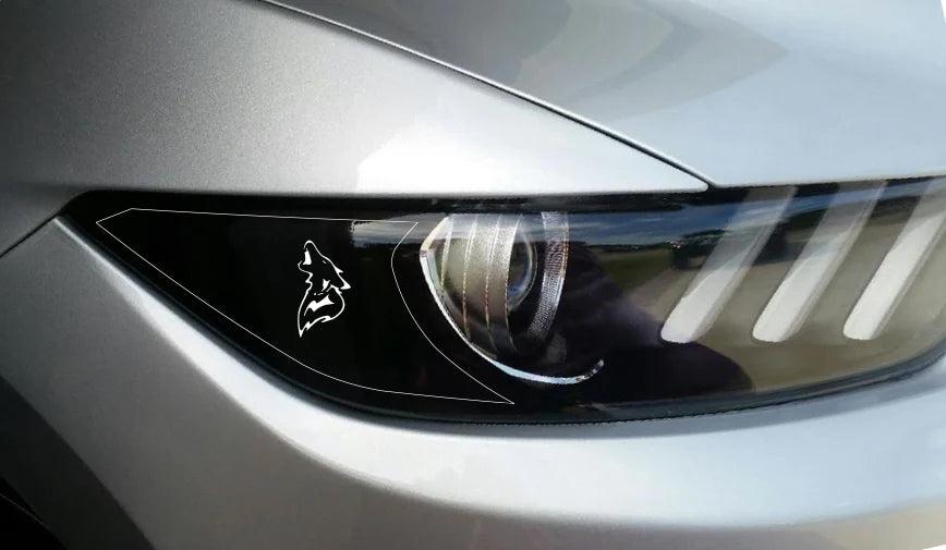 Anchor Room Printed Headlight Amber Corner Blackout - Design 5 (2015-2017Mustang & 2016-2020 GT350 & 2020-2023 GT500)) - 15FM_HAC_M_5